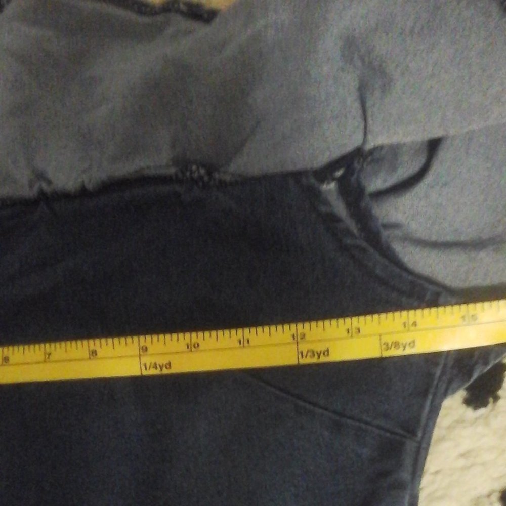 "NWT" Dark Denim Off The Shoulder Ruffled Jumpsuit - Picture 3 of 7